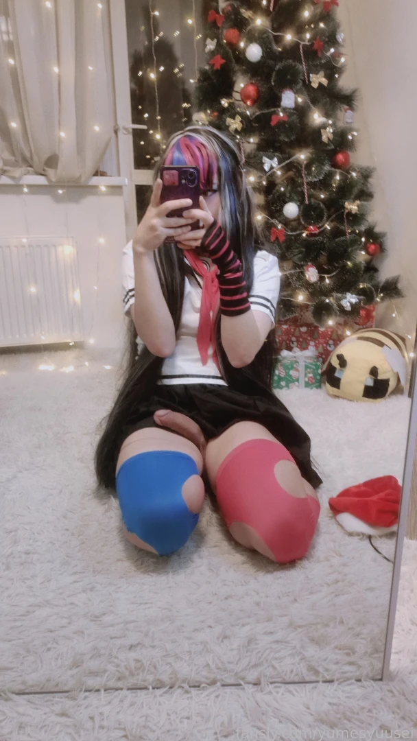 Merry christmas p fyp femboy twink trap cute cosplay danganronpa ibuki 
