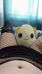 Squishing my plushie with my femboy thighs 3 fyp femboy twink sissy