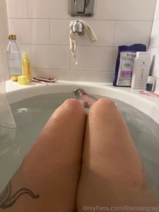 Taking a bath i know i said i d come back live tonight but i kinda