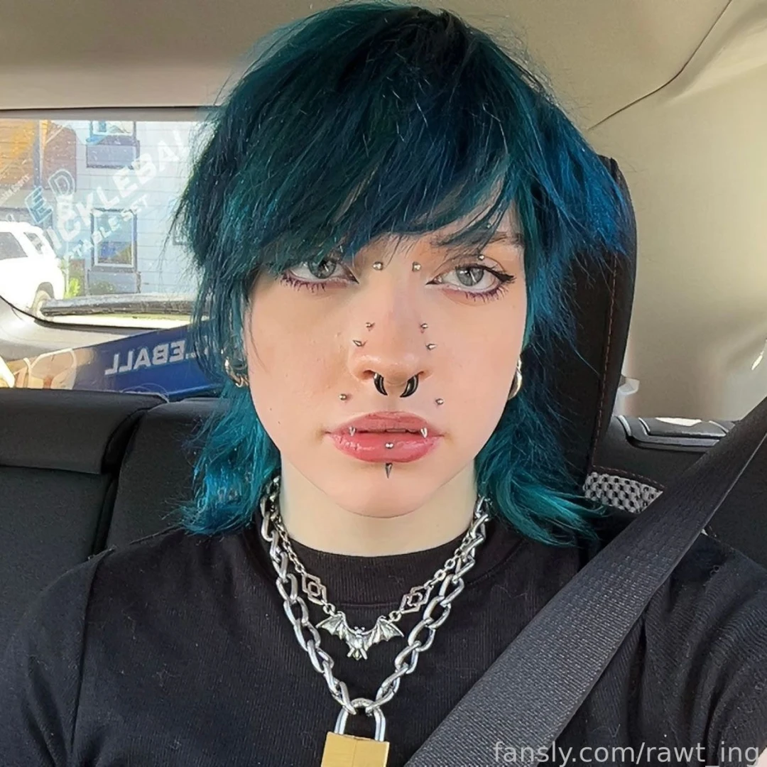 Blue emo boy now xx goth emo piercings splittongue ftm trans 