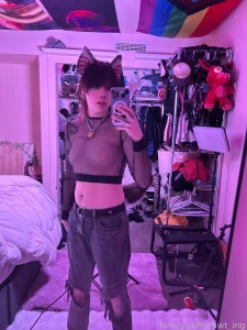 Bat boy says hiiii goth alt piercings splittongue ftm trans part 1