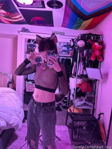 Bat boy says hiiii goth alt piercings splittongue ftm trans