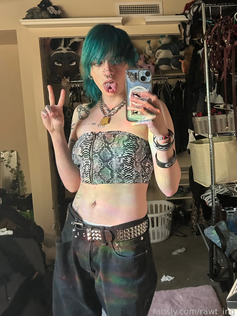 My tongue is pierced too btw 3 goth alt emo splittongue tonguesplit 
