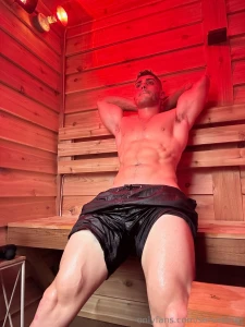 You wish you could lick my sweat off the sauna bench when i get up