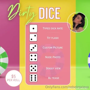 Let s play dirty dice tip on the post and i ll send you your roll and