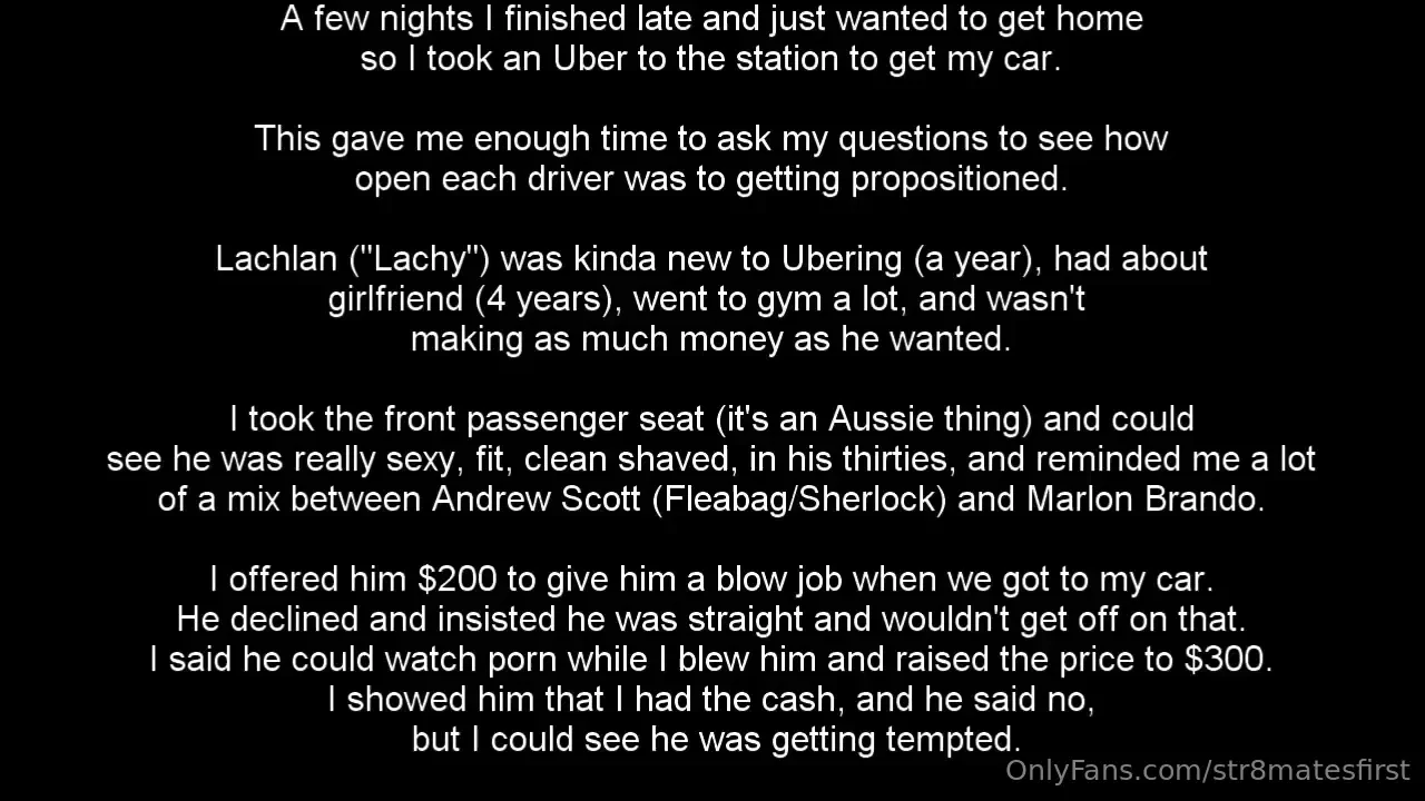Re-uploaded lachlan uber driver was fit in his thirties and reminded 
