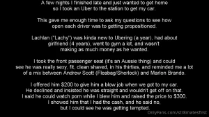 Re-uploaded lachlan uber driver was fit in his thirties and reminded