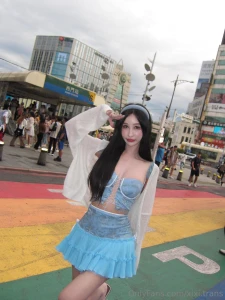 This outfit looks good but i bet the floor would love it more