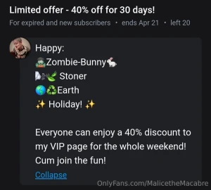 Who wants to help me celebrate a stoner zombie bunny day this weekend part 1