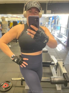 Posing in my new sports bra