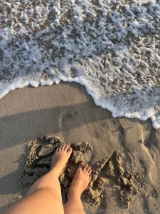 Sandy toes at the beach