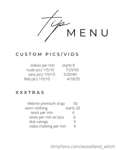 Updated tip menu if you want extra time attention you have to make it