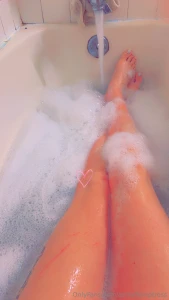But first bubble bath time