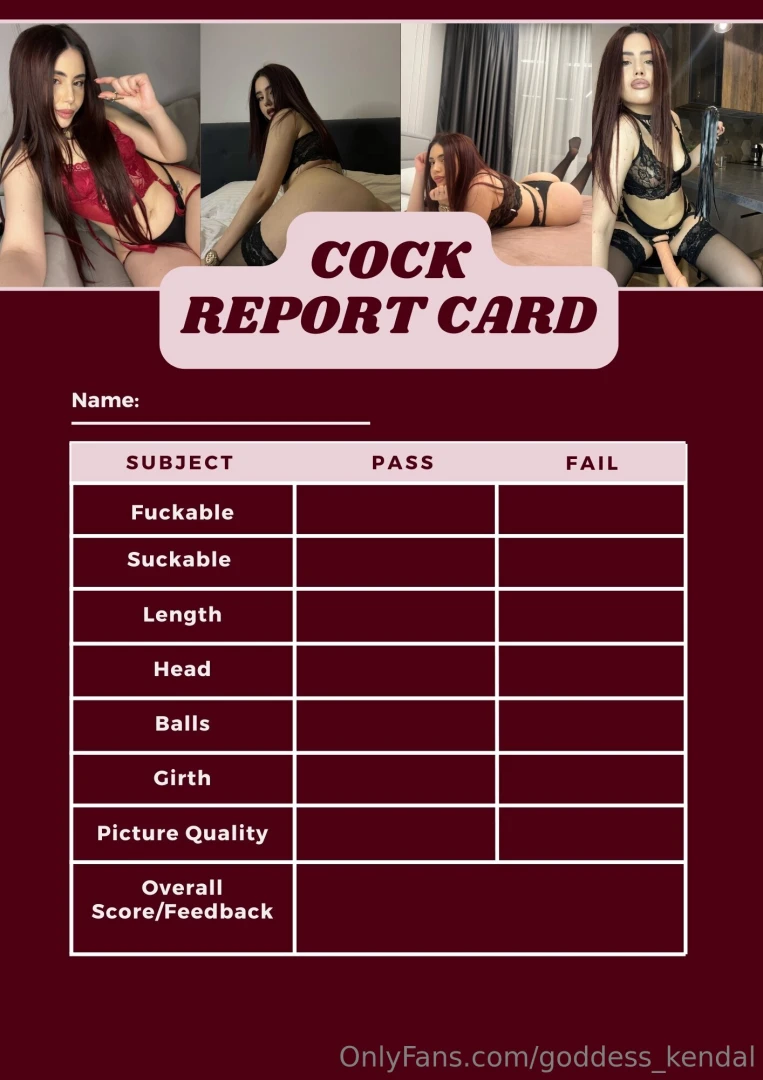 Cock report card time think you ve got something worth showing off i 
