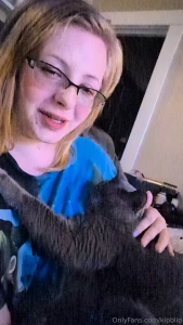 Cuddling the kitty catgram nonbinarytrans blondelife russianbluecats part 1