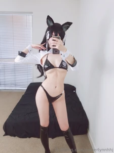 Azur lane - race queen atago welcome back commander are you tired come