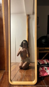 On my knees but trust me i m the one in control mirror caught the