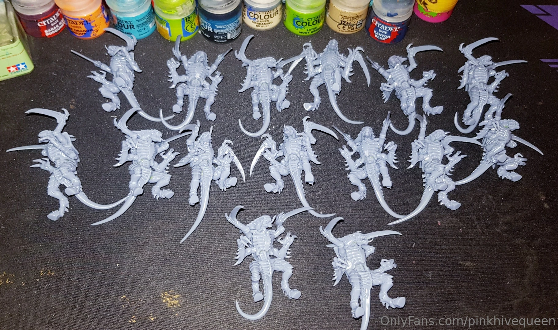 Ding tyranid warriors fresh out the hive ship ready for painting 
