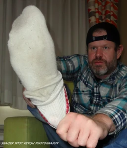 Rugged contractor patrick shows off his work boots filthy sweaty socks part 1