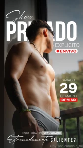 No puedes faltar a mi show caliente fecha s bado 29 de marzo hora 10pm
