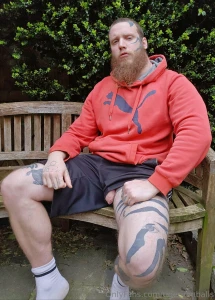 This bench is occupied sit on the floor