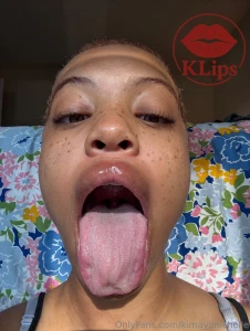 Tongue out or duck lips