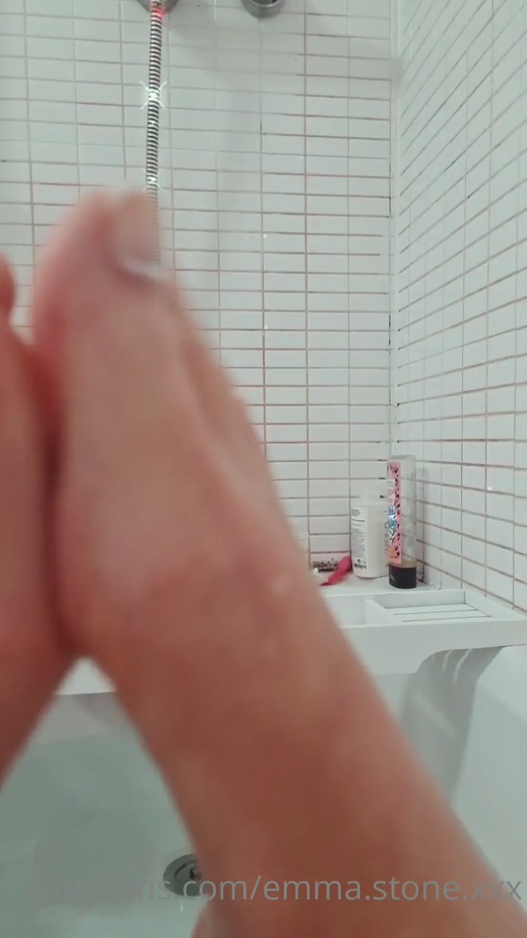 Foot porn fresh set of french toes with some sparkle on my tiny size 3 