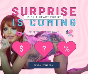 Pick a heart for 7 feeling lucky babe one of these hearts hides a