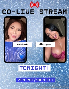 Don t forget i m live tonight 7pm pst 10pm est with my friend pkillaah