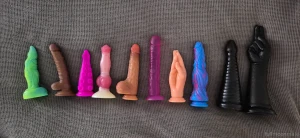 What do you think about my dildo collection in order of difficulty