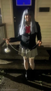 Tuesday take gogo yubari costume for a house party in indianapolis