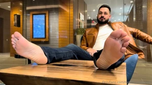 Kicking back by the fire