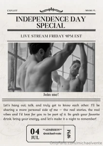 Join me this friday at 9pm for a special independence day live stream