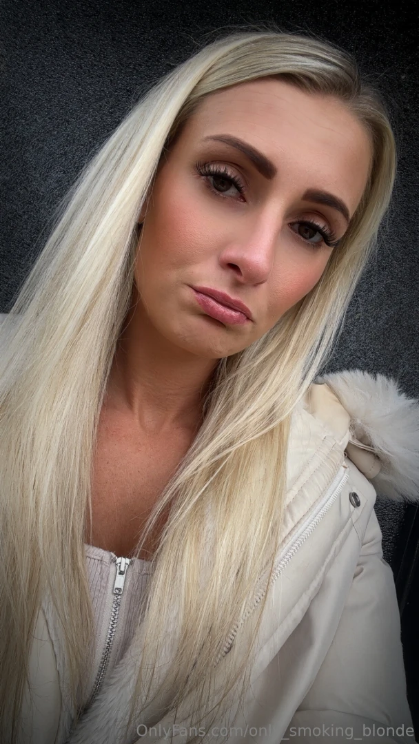 The face of a girl that woke up to her last cig destroyed by the dog 