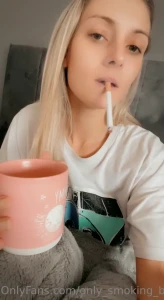 Morning coffee and cig in bed