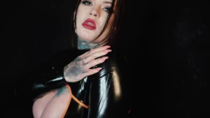 You ask for it more sexy black shiny latex and 9 heels and of course