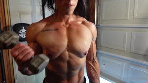 Little bicep curling and flexing shot with my new camera what do you