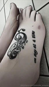 One step at a time important for this ladyboy