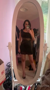 Black slinky lace dress