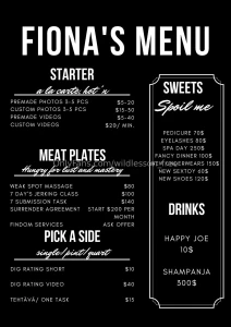 Fionan menu