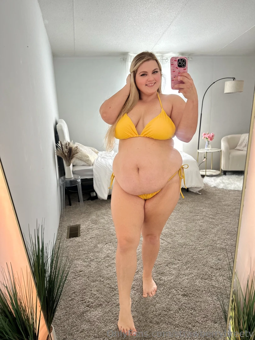 Ready to leave a trail of heat in this tiny yellow temptation 