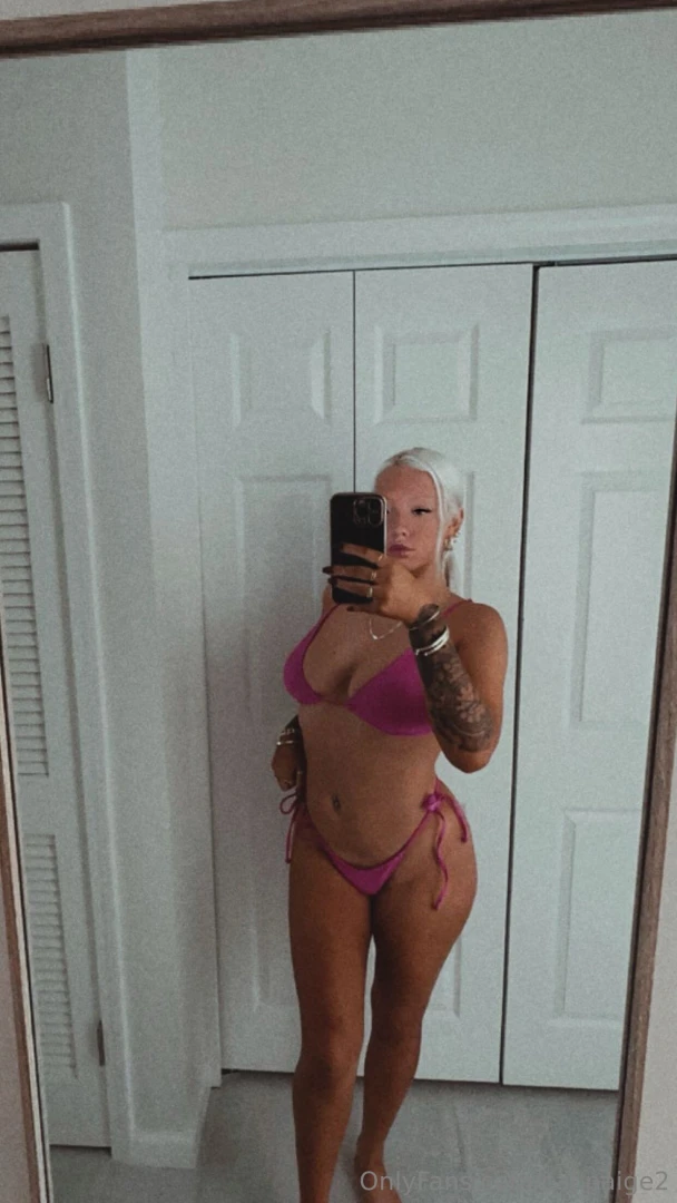 Bikini pink just like my pus- 