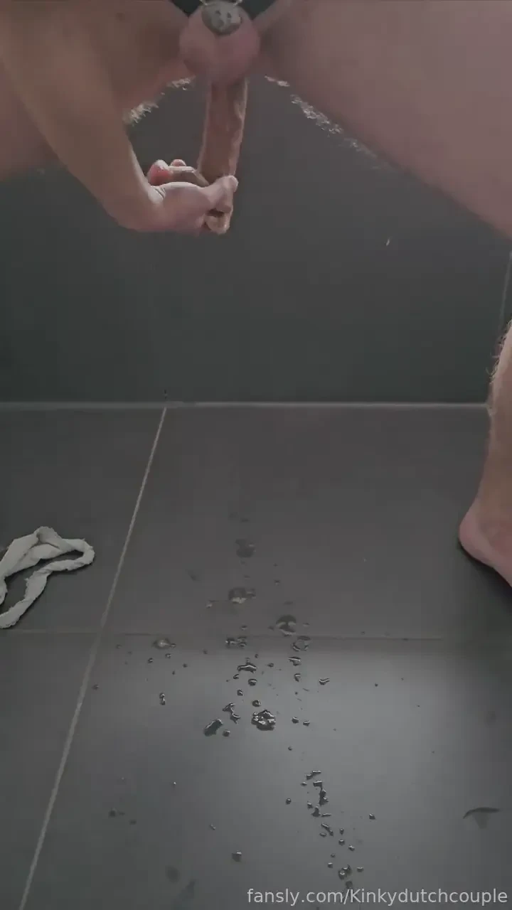 Poor baby can only cum from anal he made a mess obviously he had to 