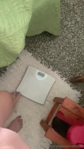 Tried to weigh myself today but my belly didn t let me see the scale