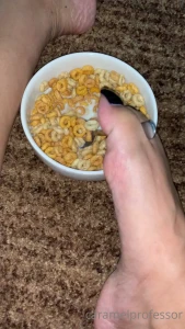 Breakfast is served cheerios today