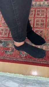 Taking my stinky socks off after being at work all day do you see my