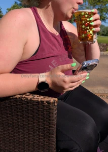 Beer garden and cider who wants to buy my next drink