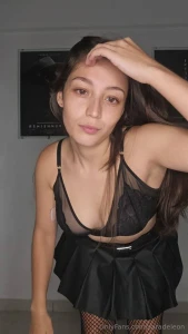 A black colored skirt with a beautiful face like mine would catch your