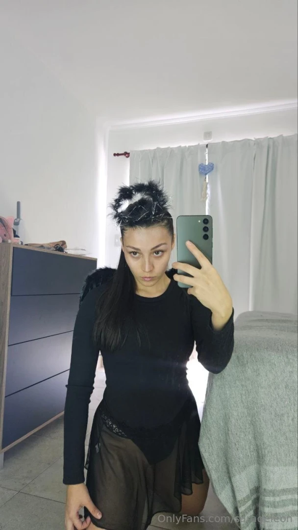 Like my little black angel outfit what do you think 