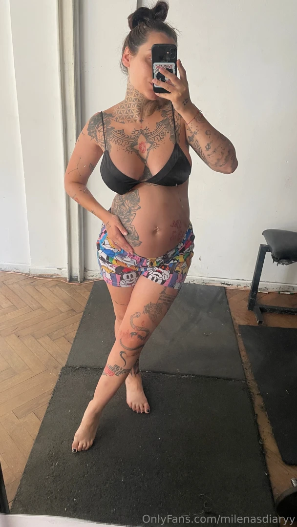 Tattoos my tummy and my enjoying the view or do u need another angle 